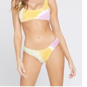 NWOT L*Space Classic Sandy Swim Bottom Women's Size L Sunburst Hand Tie Dyed